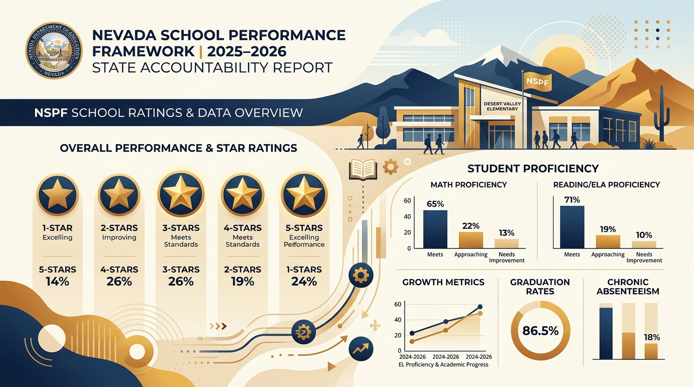 Nevada Releases 2025–2026 School Performance Data: Star Ratings, Test Scores, and District Results