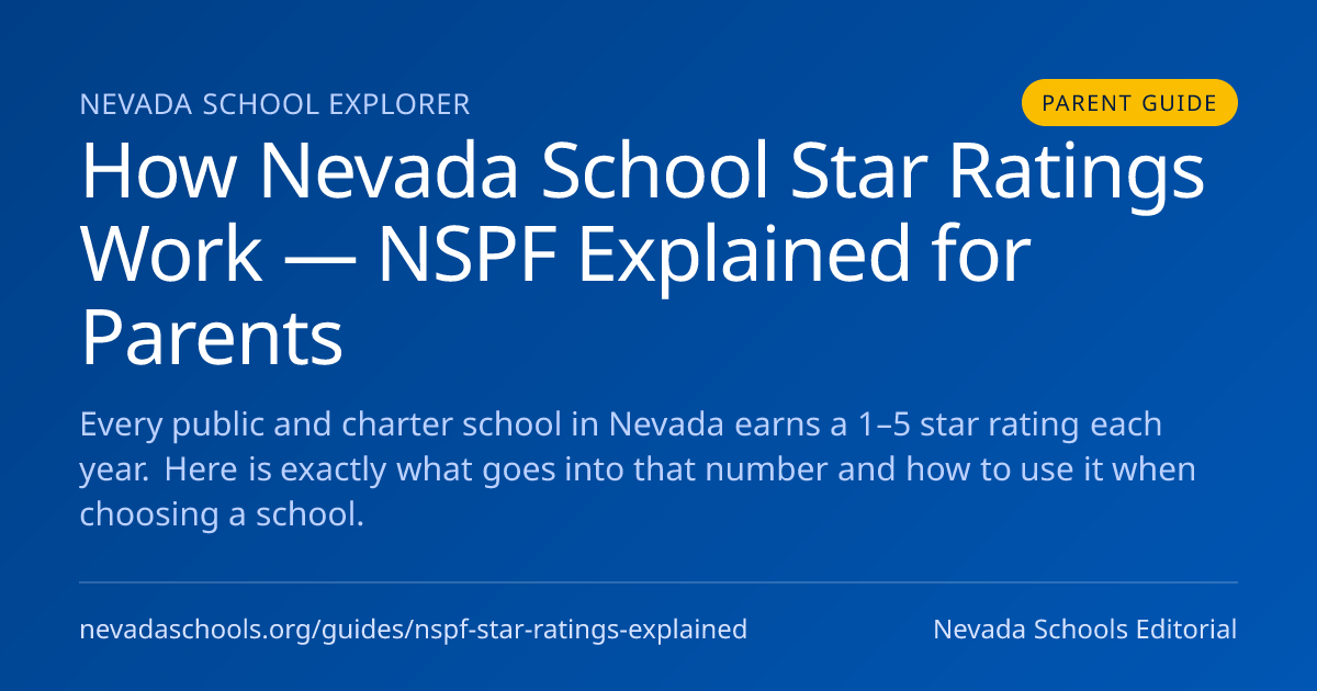 How Nevada School Star Ratings Work — NSPF Explained for Parents ...